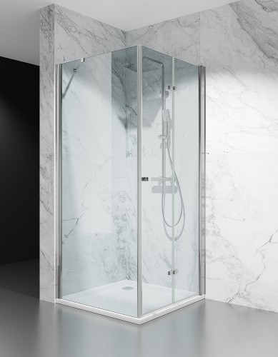 kabina prysznicowa skladana jednostronnie okucia chrom polysk transparentna zdjecie 1 polskie kabiny