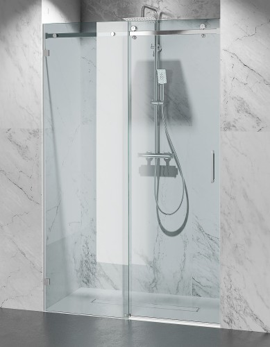 okucia chrom polysk szklo transparentne drzwi prysznicowe bezprofilowe P2 zdjecie 1 polskie kabiny