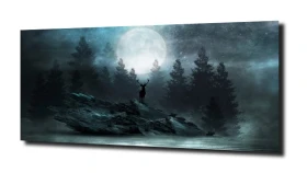 obraz na szkle, Panel szklany Las 2