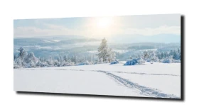 obraz na szkle, Panel szklany Zima 6