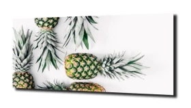 obraz na szkle Ananas czarno białe