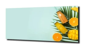 obraz na szkle Palma banan mango