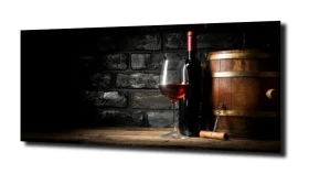 obraz na szkle, Panel szklany Wino 25