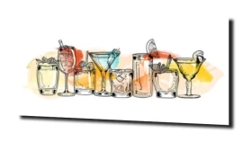 obraz na szkle, Panel szklany Drink 7