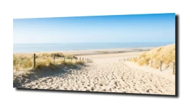 obraz na szkle Plaża błękitne niebo wakacje