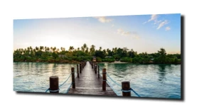 obraz na szkle Widok na Zanzibar z pomostu