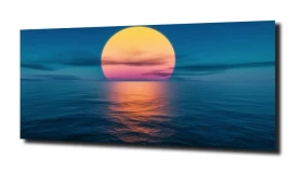 obraz na szkle Zachód słońca nad oceanem