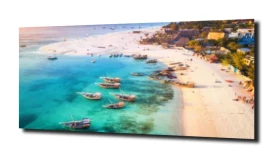 obraz na szkle Egzotyczna plaża w Afryce