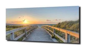 obraz na szkle Zejście na plaże morze