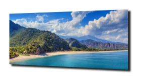 obraz na szkle Panorama plaża morze