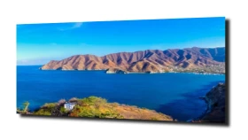 obraz na szkle Panorama ocean góry