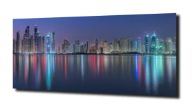 obraz na szkle Odbicie Dubaju w tafli wody