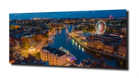 obraz na szkle Gdańsk z lotu ptaku ptaka
