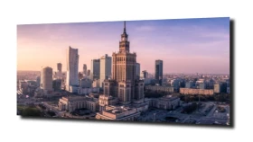 obraz na szkle Warszawa za dnia