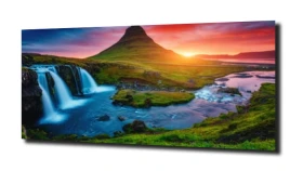 obraz na szkle Wulkan Islandia krajobraz