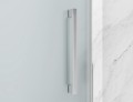 Drzwi Prysznicowe Przesuwne, Okucia Chrom Połysk, Szkło Mrożone Mleczne