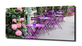 obraz na szkle Restauracja przy uliczce