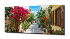 obraz na szkle Uliczka w Rethymnon
