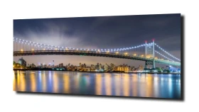 obraz na szkle, panel szklany Most Triboro