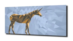 obraz na szkle, panel szklany Jednorożec 3d