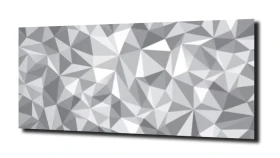obraz na szkle Geometria 3D biały wzór