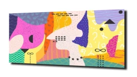 obraz na szkle Abstrakcja pop art.