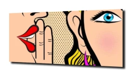 obraz na szkle Pop art. Tajemnica