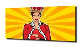 obraz na szkle Królowa pop art.