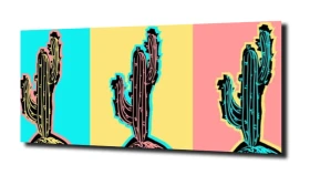 obraz na szkle Kaktus pop art.