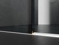 Drzwi Prysznicowe Przesuwne, Okucia Złoty Połysk, Szkło Grafitowe Dymione