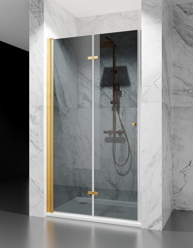 Drzwi-prysznicowe-składane-szkło-grafitowe-kolor-okuć-złoty-mat-D1900-zdjecie-1