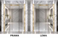 drzwi prysznicowe przesuwne + scianka D20v1 zloto szczotkowane lustrzana zdjecie 5 polskie kabiny