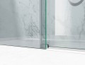 Drzwi Prysznicowe Przesuwne, Okucia Stal Szczotkowana, Szkło Transparentne