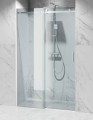 Drzwi Prysznicowe Przesuwne, Okucia Stal Szczotkowana, Szkło Transparentne