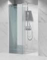 Drzwi Prysznicowe Przesuwne, Okucia Stal Szczotkowana, Szkło Transparentne