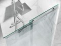Drzwi Prysznicowe Przesuwne, Okucia Stal Szczotkowana, Szkło Transparentne