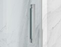 Drzwi Prysznicowe Przesuwne, Okucia Stal Szczotkowana, Szkło Transparentne