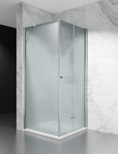 kabina prysznicowa skladana jednostronnie okucia chrom polysk mrozone zdjecie 1 polskie kabiny