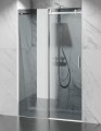 Drzwi Prysznicowe Przesuwne, Okucia Szczotkowana Stal, Szkło Grafitowe Dymione