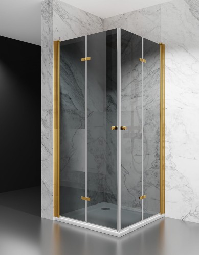 kabina prysznicowa skladana dwustronnie zloty mat grafit zdjecie 1 polskie kabiny