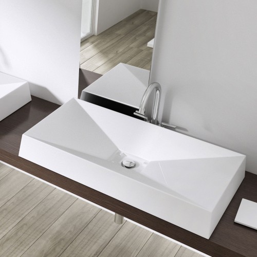 Umywalka LNG16 Nablatowa Konglomerat 70cm zdj 1