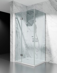 Kabina Prysznicowa Uchylna DV8100, Okucia Chrom Połysk, szkło Transparentne