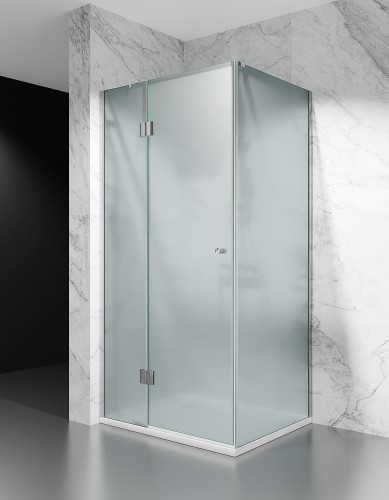 kabina prysznicowa uchylna DV8100 okucia chrom polysk szklo mrozone zdjecie 1 polskie kabiny