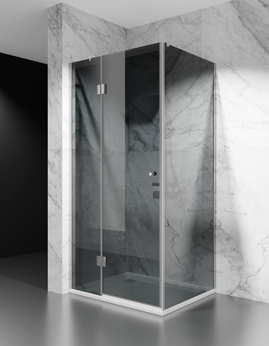 kabina prysznicowa uchylna DV8100 okucia chrom polysk szklo grafit zdjecie 1 polskie kabiny