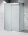 kabina prysznicowa przesuwna szklo mrozone mleczne okucia chrom szczotkowany zdjecie 1 polskie kabiny