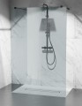 transparentna szyba prysznicowa wolnostojaca walk-in okucia czarny mat zdjecie 1 polskie kabiny