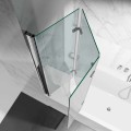 Parawan nawannowy transparentny 3-skrzydłowy PNW116 okucia chrom połysk zdjecie 4