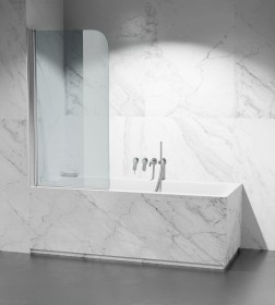 Parawan nawannowy transparentny PNW1155 okucia chrom połysk 