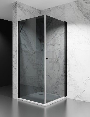 czarna kabina prysznicowa wahadlowa D1300 szklo grafitowe zdjecie 1 polskie kabiny