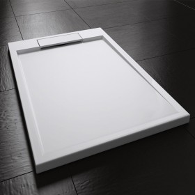  SL04 - Brodzik prysznicowy konglomerat slim biały 90x90cm 